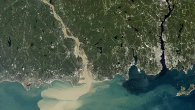 Sediment runoff, USA - image courtesy Wikimedia Commons