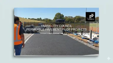 Cover of Yarra City Permeable Pavement Tour presentation